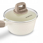 Rondel indukcja Ceramiczny Mały Garnek Kremowy Konighoffer Rosti 18cm 1,7 naczynie do gotowania, do sosów i małych