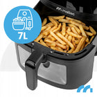 Frytkownica beztłuszczowa 7l 1800W AIR fryer duża okienko frytownica tacki czarny
