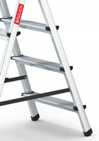 Drabina aluminiowa składana 4 stopniowa 2x4 dwustronna domowa baulich do prac remontowych, malowania, udźwig 120 kg