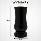 Wazon na cmentarz na grób czarny ciężki wazony nagrobne flakon nagrobkowy pojemnik kwiatowy, ozdoba mogiły, do kwiatów