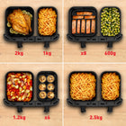 Frytkownica beztłuszczowa tefal EY942B XXL 11l 2700W dwukomorowa Air Fryer szary
