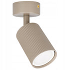 LAMPA SUFITOWA GU10 LED wisząca żyrandol kinkiet Beżowa Kaszmir ryflowana oprawa punktowa cylindryczna maks. 35 W