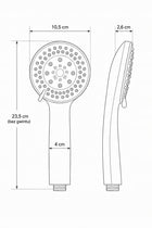 Zestaw prysznicowy słuchawka prysznicowa 5F + WĄŻ 150-180cm + uchwyt chrom natrysk z hydromasażem, montaż natynkowy do