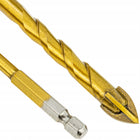 WIERTŁA DO PŁYTEK CERAMIKI GRESU SZKŁA WIERTŁO 3-12MM 7 SZT HEX 1/4" PROFI do glazury, końcówki pilotujące, długość 130
