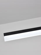 LAMPA SUFITOWA modern wisząca ŻYRANDOL LED PILOT 30W 80cm czarna nad stoł do jadalni, metalowa oprawa z wbudowanym