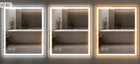 Lustro Łazienkowe Podświetlane LED 3 barwy 80x60 cm z Funkcją antypary 800 mm 600 mm