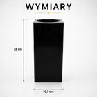 Wazon nagrobkowy nagrobny wąski kwadrat stabilny 26cm flakon na kwiaty do grobu, cmentarny