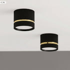 Oprawa Halogenowa Sufitowa LED Tuba GX53 Spot Natynkowa Ryflowana Czarna do kuchni salonu korytarza, maks. 30 W
