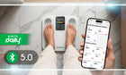 Waga łazienkowa elektroniczna analityczna aplikacja po polsku BMI 24W1 LCD biały