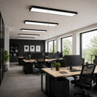 Panel Plafon Natynkowy Sufitowy Oprawa LED 50W 5020lm CC 120x30cm Czarny lampa do wnętrz, neutralne białe światło
