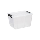 Pojemnik z pokrywą do przechowywania home BOX 15l uniwersalny organizer bezbarwna plastikowa kuweta na drobiazgi i