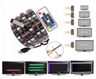 Taśma LED 3 M RGB 5050 podświetlenie TV USB pilot radiowy oświetlenie ambientowe, wielokolorowa, 5V, IP20, jasność 198