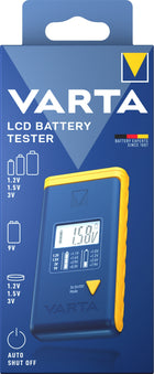 Varta tester baterii Miernik LCD AAA AA 9V guzikowe sprawdzanie stanu naładowania ogniw i akumulatorów, kontrola