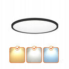 Plafon sufitowy LED okrągły 30 cm 24W czujnik IP54 nivera circle Kobi oprawa oświetleniowa zintegrowana, czarna