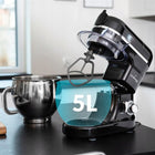 Robot kuchenny planetarny mikser z misą blender szklany maszynka do mięsa 6 prędkości, pojemnik stalowy 5 l, koktajler