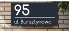 Tabliczka adresowa antracyt duża nierdzewna Numer domu 42x21 szyld z adresem, oznaczenie posesji i budynku, szare