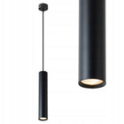 Lampa sufitowa wisząca żyrandol LED GU10 oprawa OKRĄGŁA czarna zwis aluminiowy do salonu, pojedynczy punkt świetlny