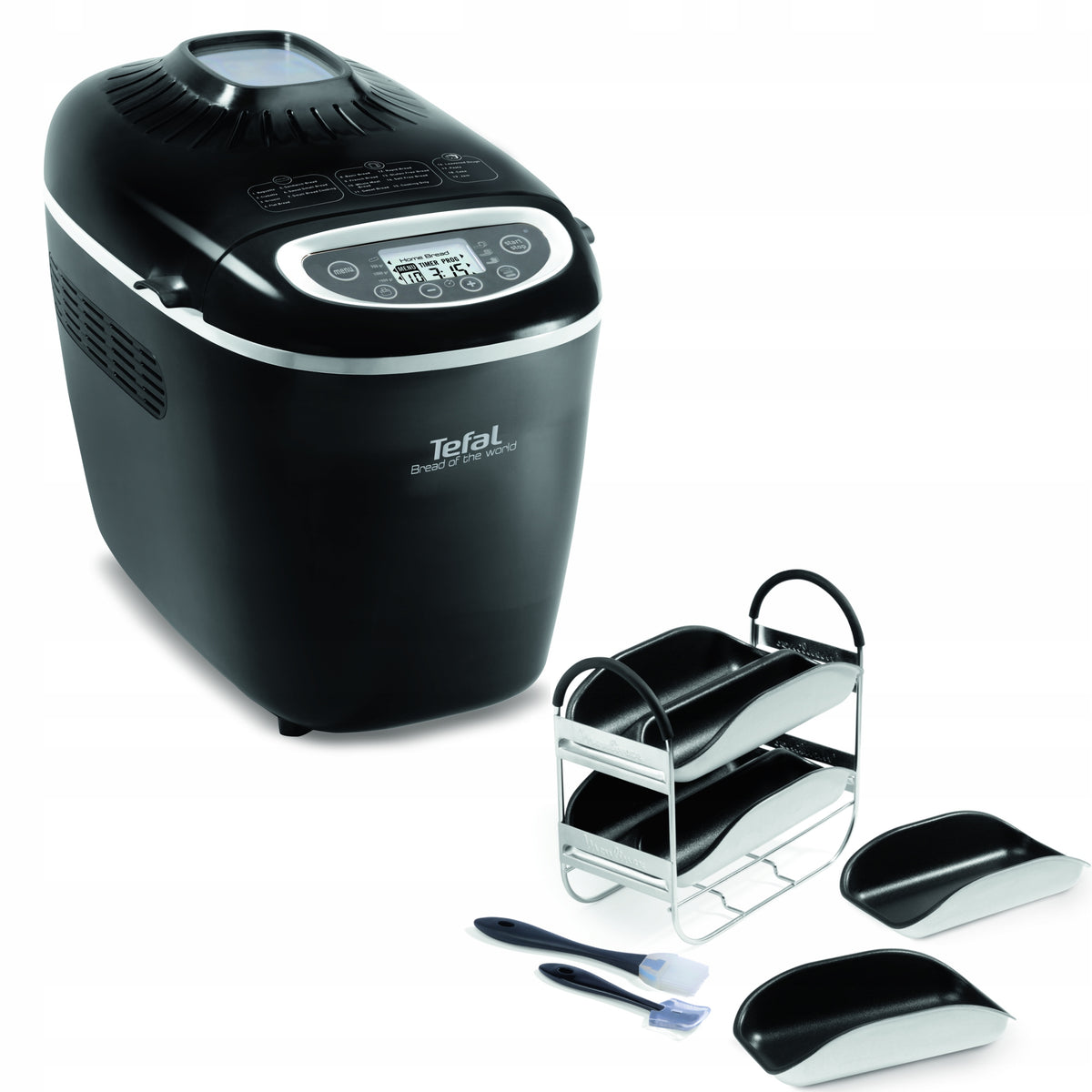 Wypiekacz do chleba tefal PF6118 1600 w automat do pieczenia pieczywa, bagietki, 19 programów, bochenek do 1,5 kg