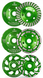 Diamentowe tarcze garnkowe X3 zestaw 125mm do szlifowania betonu segmentowe cegła, ceramika, kamień, gazobeton, otwór