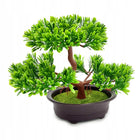 Drzewko bonsai sztuczne roślina w doniczce dekoracyjna 25 cm zielona ozdoba na biurko, aranżacja wnętrz