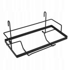 Reling kuchenny czarny reling z haczykami i półkami zestaw kuchenny Tadar organizer ścienny, uchwyt na przybory, 78 cm