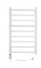 Grzejnik łazienkowy elektryczny lugo 600 w biały kaloryfer, przyłącze dolne, rozstaw 50 cm, 550x900 mm