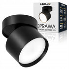 Oprawa Sufitowa Halogenowa Lampa LED GX53 Spot Ruchoma Kinkiet Reflektor oczko oświetleniowe okrągłe czarne 35 W do
