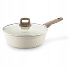 PATELNIA INDUKCJA z Powłoką CERAMICZNĄ Kremowa Konighoffer Rosti 28cm tradycyjna 85 mm 28 cm /Wzór