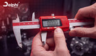 Suwmiarka elektroniczna cyfrowa metalowa 0-150MM dokładna LCD etui baterie kaliper stal nierdzewna precyzja 0,02 mm