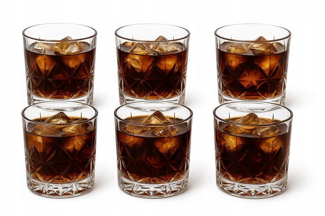 Szklanki do whisky jak kryształowe ekskluzywne do drinków, napojów i soku, naczynia barowe na prezent