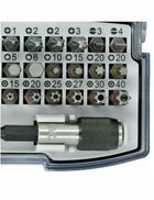 Zestaw bitów Bosch 32-elementowy PH/PZ/Torx/HEX 25 mm końcówki wkrętakowe 1/4 cala, płaskie, imbusowe, do wkrętarki