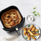300x Wkłady do AIR FRYER + forma silikonowa do frytkownicy beztłuszczowej papier do pieczenia 25 cm z 1 330 sztuk