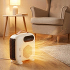 Termowentylator z termostatem farelka pilot grzejnik elektryczny 2000W LCD beżowy