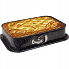 Forma do pieczenia tortownica blacha prostokatna stal nierdzewna non-stick wyjmowane dno, 39 x 28 cm, wysokość 8 cm