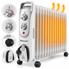 GRZEJNIK OLEJOWY 13 ŻEBEREK ENERGOOSZCZĘDNY TERMOSTAT 2900W ELEKTRYCZNY grzewcza biały