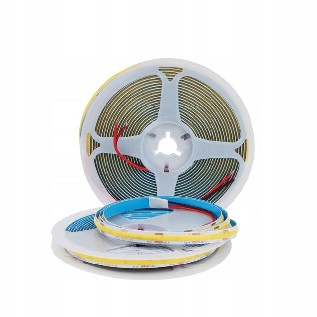 Taśma COB bezpunktowa 320LED/m IP20 11,8W/m 12V DC 5m jedna linia ciepła pasek świetlny do wnętrz, 1140 lm