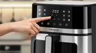 Frytkownica beztłuszczowa AIR fryer inox duża misa 8l 2200W 12 programów srebrny