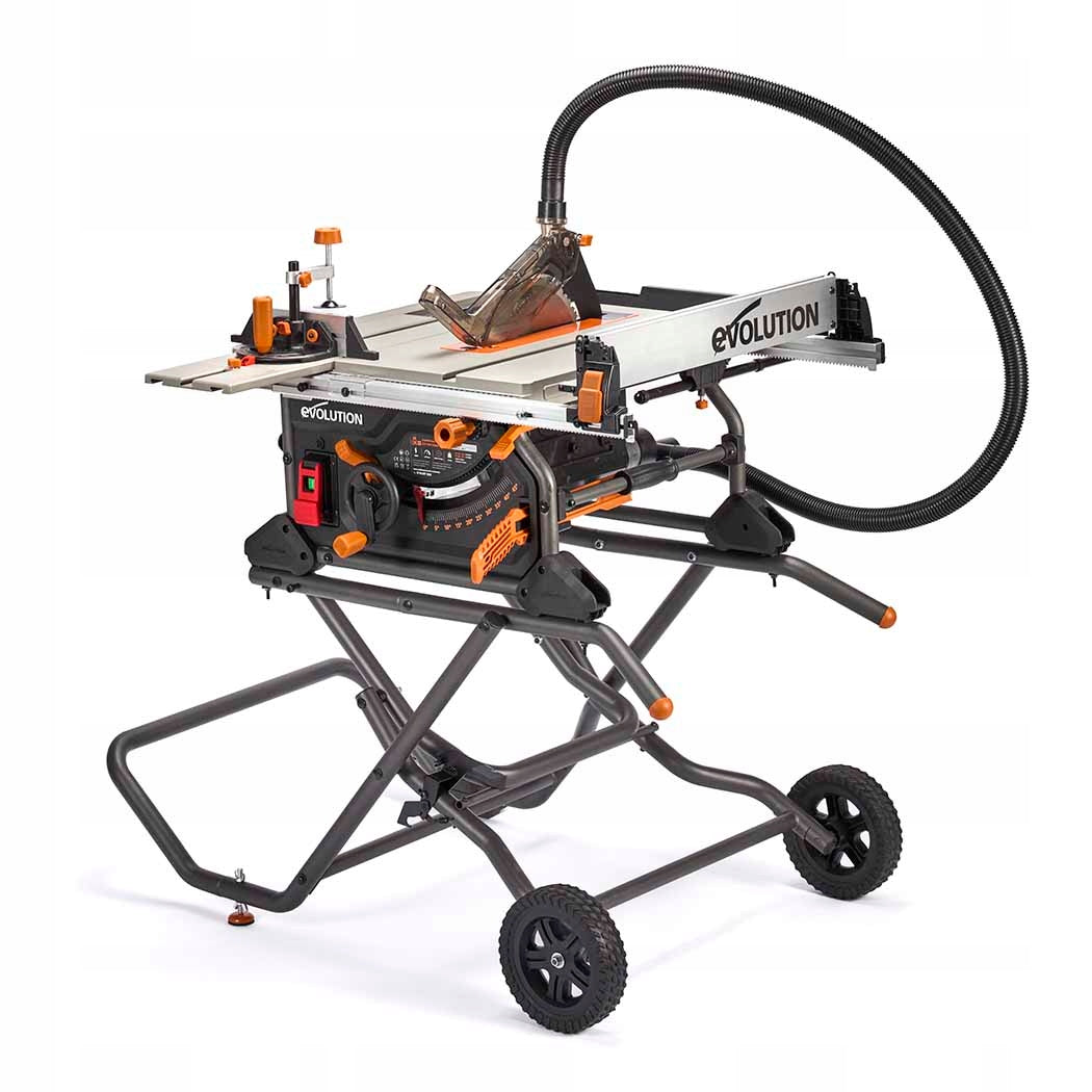 Piła Stołowa Evolution R255TBL+ 255 mm z stojak przecinarka stacjonarna 1800 w, 3050 obr./min, zasilanie 240 V