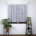 Biała firana gotowa etamina na taśmie wave 300x150 cm glamour żabki tunel dekoracja okienna, abstrakcyjny wzór