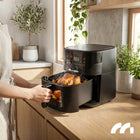 Frytkownica beztłuszczowa 7l 1800W AIR fryer duża okienko frytownica tacki czarny