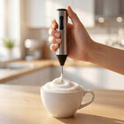 Spieniacz do mleka ręczny elektryczny ubijaczka do piany kawy jajek USB 2W1 mikser do cappuccino, kakao, czarny 400 ml