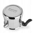 Konighoffer Garnek do mleka z gwizdkiem i pokrywką stal nierdzewna rondel 1,5 l, średnica 16 cm, powłoka