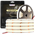 Taśma LED COB 12V 5m rolka 320 LED/m neon 4000K biała neutralna mocna IP20 pasek świetlny do podświetlenia wnętrz i