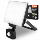 Halogen LED Naświetlacz Reflektor 50W 4500K z Czujnik Ruchu PIR Wodoodporny lampa zewnętrzna do ogrodu i podjazdu 4000