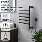 Grzejnik łazienkowy elektryczny EBERG ruchome ramiona 80W ścienny drabinka 500 mm 662 mm grzewcza czarny