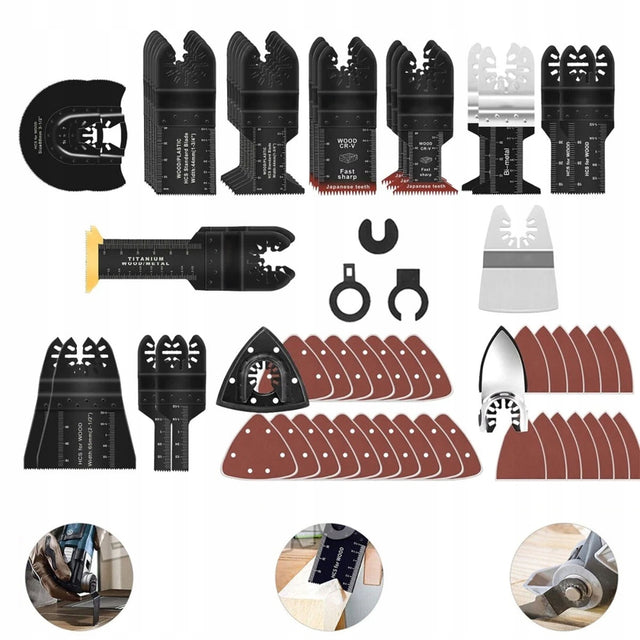 116 SZT brzeszczoty oscylacyjne HCS Multitool kompatybilne z Dewalt Bosch ostrza do urządzeń wielofunkcyjnych, wymienne akcesoria do cięcia