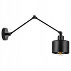 Lampa Ścienna Kinkiet Loft Edison LED oprawa na żarówkę E27, czarna metalowa, 1 punkt światła, do salonu i sypialni
