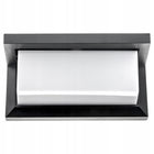 Lampa Elewacyjna Ogrodowa 12W LED Kinkiet Zewnętrzny Modern Czujnik Ruchu oprawa na fasadę aluminiowa czarna