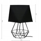 Nowoczesna Lampka Biurkowa stołowa Nocna LED LOFT lampa na stolik, do sypialni, czarna, gwint E27, klosz 16 cm
