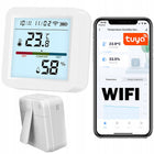 Termometr Czujnik temperatury wilgotno. wifi tuya ekran LCD raporty excel higrometr do domu, bluetooth, zasilanie